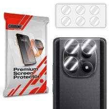 Folii protectie telefoane, Set de 2 protectii camera foto GrizzGlass HybridGlass compatibile cu Xiaomi Poco M8, Transparent, lerato.ro