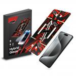 Folie sticla securizata GrizzGlass HybridGlass Easy, Kit montare inclus, compatibila cu iPhone 15 Pro, Transparent 2 - lerato.ro