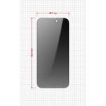 Set 2 folii sticla securizata GrizzGlass SecretGlass Easy Privacy, Kit montare inclus, compatibile cu iPhone 15 Pro, Negru 3 - lerato.ro