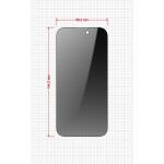 Set 2 folii sticla securizata GrizzGlass SecretGlass Easy Privacy, Kit montare inclus, compatibile cu iPhone 15, Negru 3 - lerato.ro