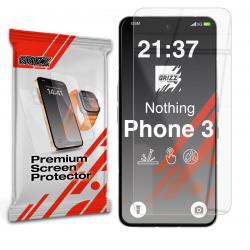 Folie sticla hibrid GrizzGlass HybridGlass compatibila cu Nothing Phone (3), Transparent
