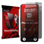 Folie sticla securizata GrizzGlass SecretGlass Privacy compatibila cu Nothing Phone (3a) Lite, Negru 2 - lerato.ro