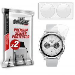 Set 2 folii protectie GrizzGlass CeramicFilm  compatibile cu Xiaomi Watch S4, Transparent