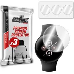 Set 3 folii protectie GrizzGlass Hydrofilm compatibile cu Google Pixel Watch 2, Transparent