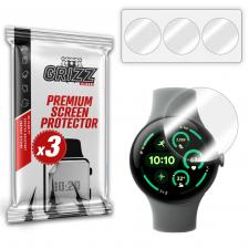 Set 3 folii protectie GrizzGlass Hydrofilm compatibile cu Google Pixel Watch 3 41mm, Transparent