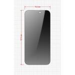 Set 2 folii sticla securizata GrizzGlass SecretGlass Easy Privacy, Kit montare inclus, compatibile cu iPhone 14 Pro Max, Negru 3 - lerato.ro