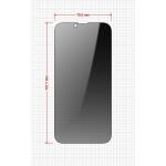 Set 2 folii sticla securizata GrizzGlass SecretGlass Easy Privacy, Kit montare inclus, compatibile cu iPhone 14 Plus, Negru 3 - lerato.ro