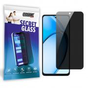 Folie sticla securizata GrizzGlass SecretGlass Privacy compatibila cu Oppo A60, Negru