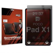 Folie protectie sticla securizata GrizzGlass SecretGlass Privacy compatibila cu Xiaomi Poco Pad X1, Negru