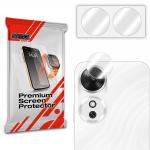 Set 2 folii sticla securizata camera foto GrizzGlass HybridGlass compatibila cu Honor Play 60, Transparent 2 - lerato.ro