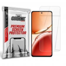 Folie sticla securizata GrizzGlass HybridGlass compatibila cu Oppo Reno 12 F, Transparent