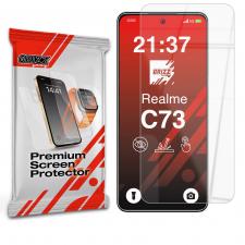 Folie sticla securizata GrizzGlass HybridGlass compatibila cu Realme C73 5G, Transparent