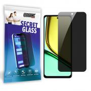 Folie sticla securizata GrizzGlass SecretGlass Privacy compatibila cu Realme 12 Lite, Negru