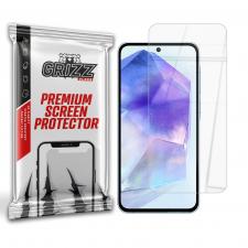 Folie sticla securizata GrizzGlass HybridGlass compatibila cu Samsung Galaxy A55, Transparent