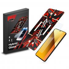 Folie sticla securizata GrizzGlass HybridGlass Easy, Kit montare inclus, compatibila cu Xiaomi Redmi Note 13 Pro 4G, Transparent