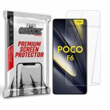 Folie sticla securizata GrizzGlass HybridGlass compatibila cu Xiaomi Poco F6, Transparent