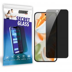 Folie sticla hibrid GrizzGlass SecretGlass Privacy compatibile cu Google Pixel 9 Pro, Negru