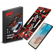 Folie sticla securizata GrizzGlass HybridGlass Easy, Kit montare inclus, compatibila cu Samsung Galaxy M35, Transparent