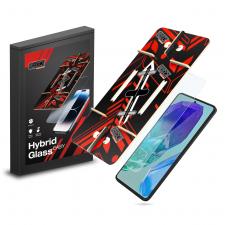 Folie sticla hibrid GrizzGlass HybridGlass Easy, Kit montare inclus, compatibila cu Samsung Galaxy M55, Transparent