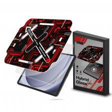 Folie protectie sticla hibrid GrizzGlass HybridGlass Easy, Kit montare inclus, compatibila cu Samsung Galaxy Tab A9, Transparent