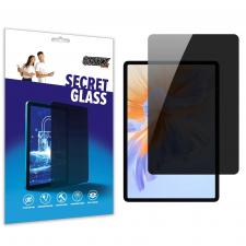 Folii tablete Honor Pad, Folie protectie sticla hibrid GrizzGlass SecretGlass Privacy compatibila cu Honor Pad V9, Negru, lerato.ro