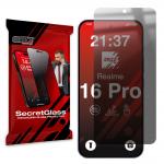 Folie sticla hibrid GrizzGlass SecretGlass Privacy compatibila cu Realme 16 Pro, Negru 2 - lerato.ro