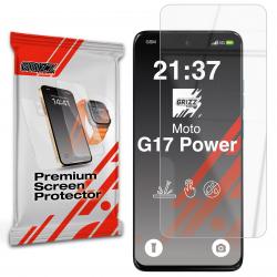 Folie sticla hibrid GrizzGlass HybridGlass compatibila cu Motorola Moto G17 Power, Transparent
