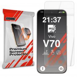Folie sticla hibrid GrizzGlass HybridGlass compatibila cu Vivo V70, Transparent