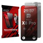 Folie sticla hibrid GrizzGlass SecretGlass Privacy compatibila cu Xiaomi Poco X8 Pro, Negru 2 - lerato.ro