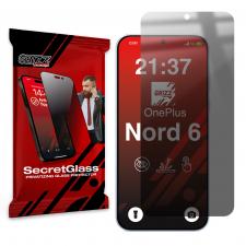 Folie sticla hibrid GrizzGlass SecretGlass Privacy compatibila cu OnePlus Nord 6, Negru