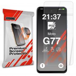 Folie sticla hibrid GrizzGlass HybridGlass compatibila cu Motorola Moto G77, Transparent