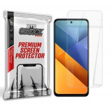Folii protectie telefoane Xiaomi, Folie sticla hibrid GrizzGlass HybridGlass compatibila cu Xiaomi Poco M6 5G, Transparent, lerato.ro