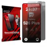 Folie sticla hibrid GrizzGlass SecretGlass Privacy compatibila cu Samsung Galaxy S26 Plus, Negru 2 - lerato.ro