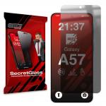 Folie sticla hibrid GrizzGlass SecretGlass Privacy compatibila cu Samsung Galaxy A57, Negru 2 - lerato.ro