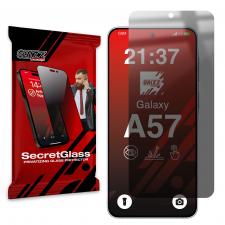 Folie sticla hibrid GrizzGlass SecretGlass Privacy compatibila cu Samsung Galaxy A57, Negru