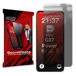 Folie sticla hibrid GrizzGlass SecretGlass Privacy compatibila cu Motorola Moto G37 Power, Negru 2 - lerato.ro