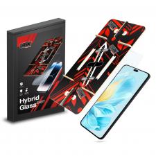 Folii protectie telefoane Honor, Folie sticla hibrid GrizzGlass HybridGlass Easy, Kit montare inclus, compatibila cu Honor 200 Lite, Transparent, lerato.ro