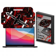 Folie protectie GrizzGlass HybridGlass Easy, Kit montare inclus, compatibila cu MacBook Air 13 inch 2020, Transparent