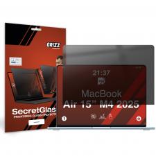 Folie protectie GrizzGlass SecretGlass Privacy compatibila cu MacBook Air 15 inch 2023-2025, Negru