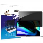 Folie protectie GrizzGlass SecretGlass Privacy compatibila cu MacBook Pro 16 inch 2019, Negru 2 - lerato.ro