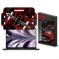 Folii Protectie Laptop, Folie protectie GrizzGlass MatteScreen Easy, Kit montare inclus, compatibila cu MacBook Air 13 inch 2022, Transparent, lerato.ro