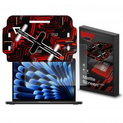 Folie protectie GrizzGlass MatteScreen Easy, Kit montare inclus, compatibila cu MacBook Air 13 inch M4 2025, Transparent