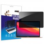 Folie protectie GrizzGlass SecretGlass Privacy compatibila cu MacBook Air 13.3 2020, Negru 2 - lerato.ro