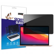 Folie protectie GrizzGlass SecretGlass Privacy compatibila cu MacBook Air 13.3 2020, Negru