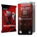 Folie sticla hibrid GrizzGlass SecretGlass Privacy compatibila cu Motorola Signature, Negru 2 - lerato.ro