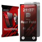 Folie sticla hibrid GrizzGlass SecretGlass Privacy compatibila cu Motorola Razr Fold, Negru 2 - lerato.ro