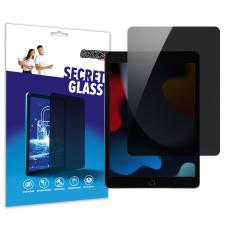 Folie sticla hibrid GrizzGlass SecretGlass Privacy compatibila cu iPad 10.2 inch 2020/2021, Negru