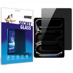 Folie sticla hibrid GrizzGlass SecretGlass Privacy compatibila cu iPad Pro 13 inch (2024), Negru 2 - lerato.ro