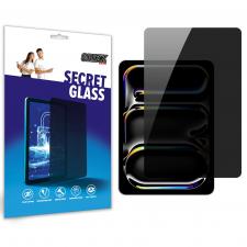 Folie sticla hibrid GrizzGlass SecretGlass Privacy compatibila cu iPad Pro 11 inch (2024), Negru
