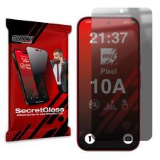Folii protectie Google Pixel 10a, Folie sticla hibrid GrizzGlass SecretGlass Privacy compatibila cu Google Pixel 10a, Negru, lerato.ro